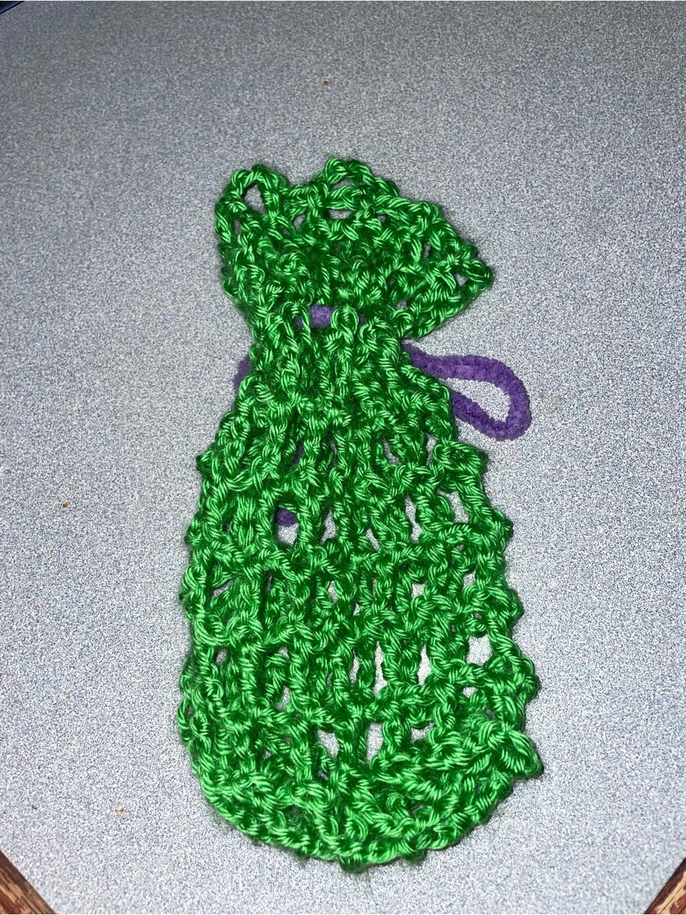 Small Drawstring Crochet Bag - Picture 2 of 4